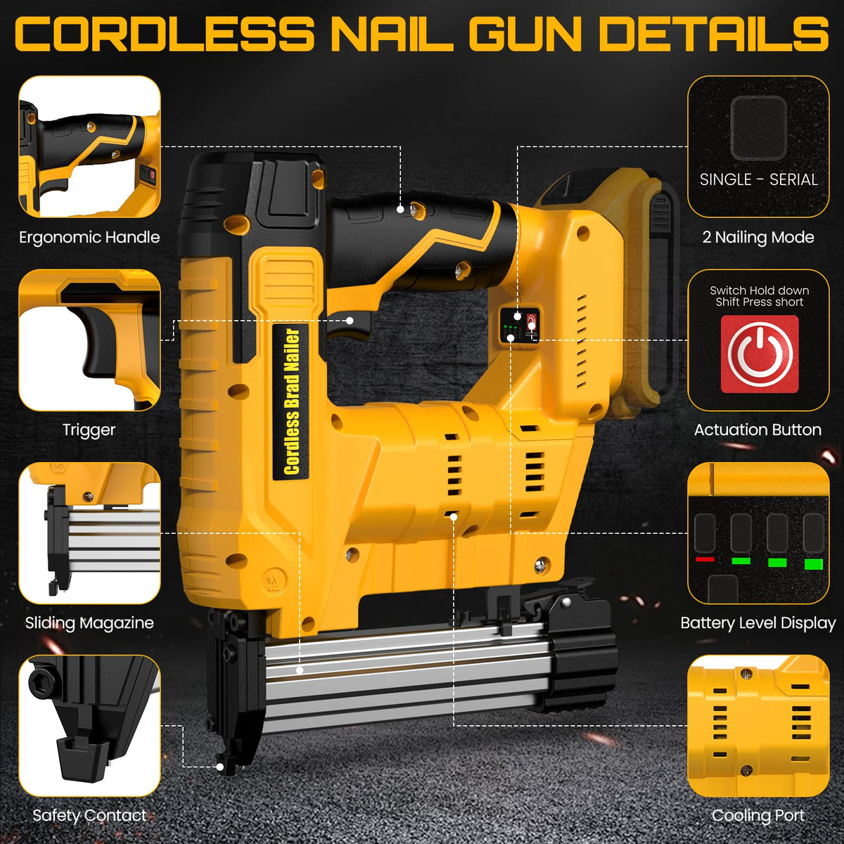18 Gauge Cordless Brad Nailer & Staple Gun D56913
