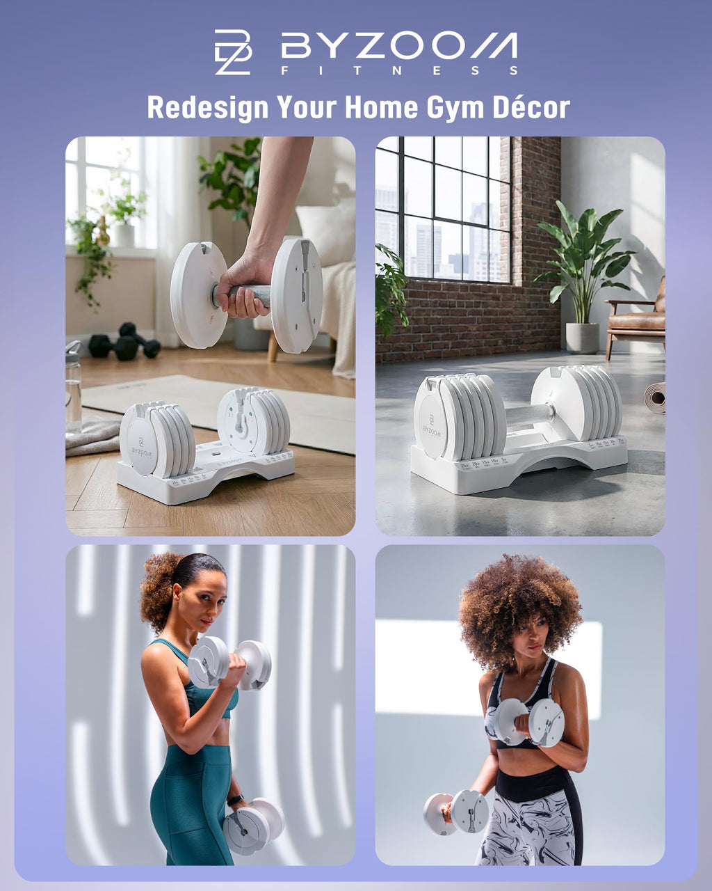 Adjustable Dumbbell 5-in-1 White K644