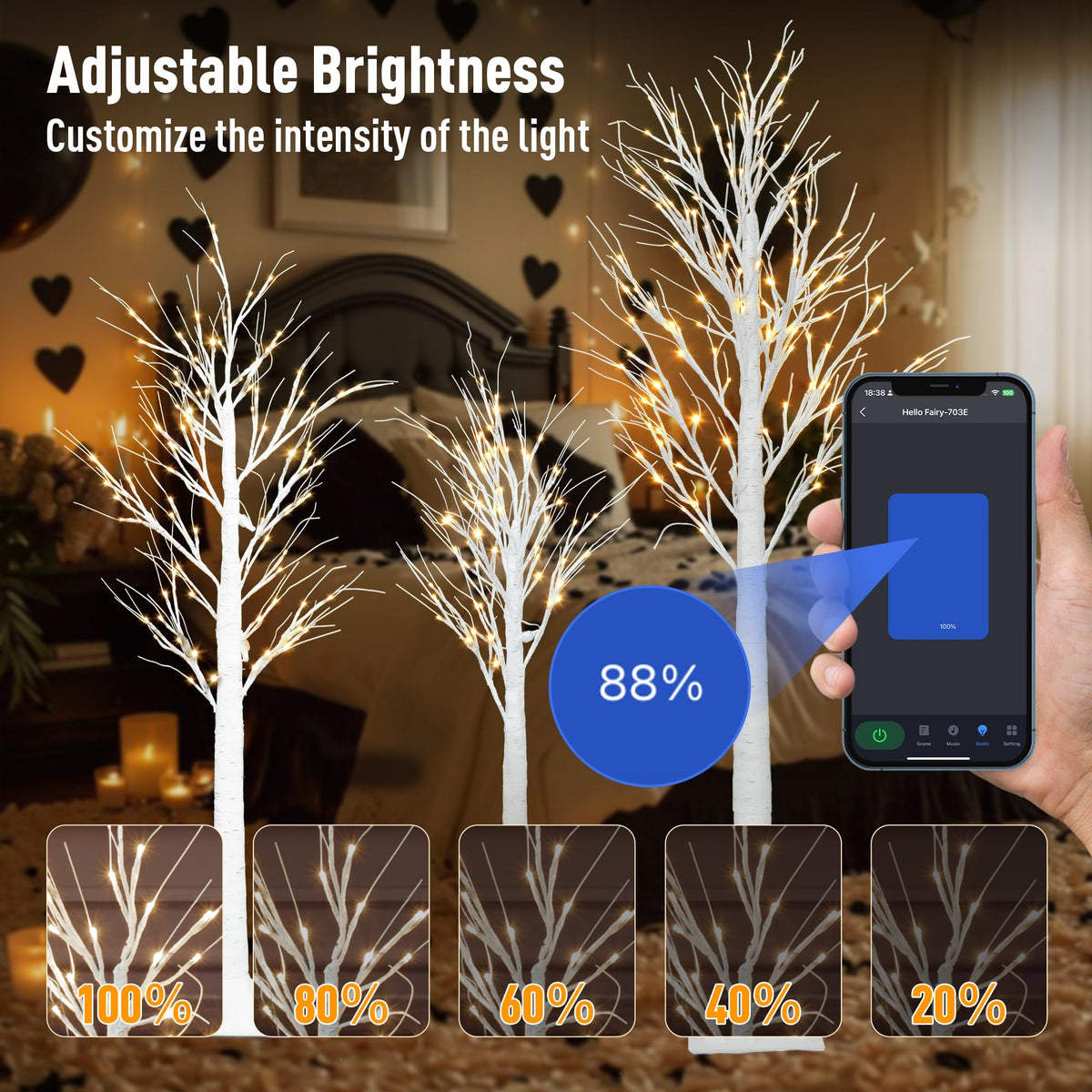 Lighted Birch Trees 4FT 5FT 6FT K801