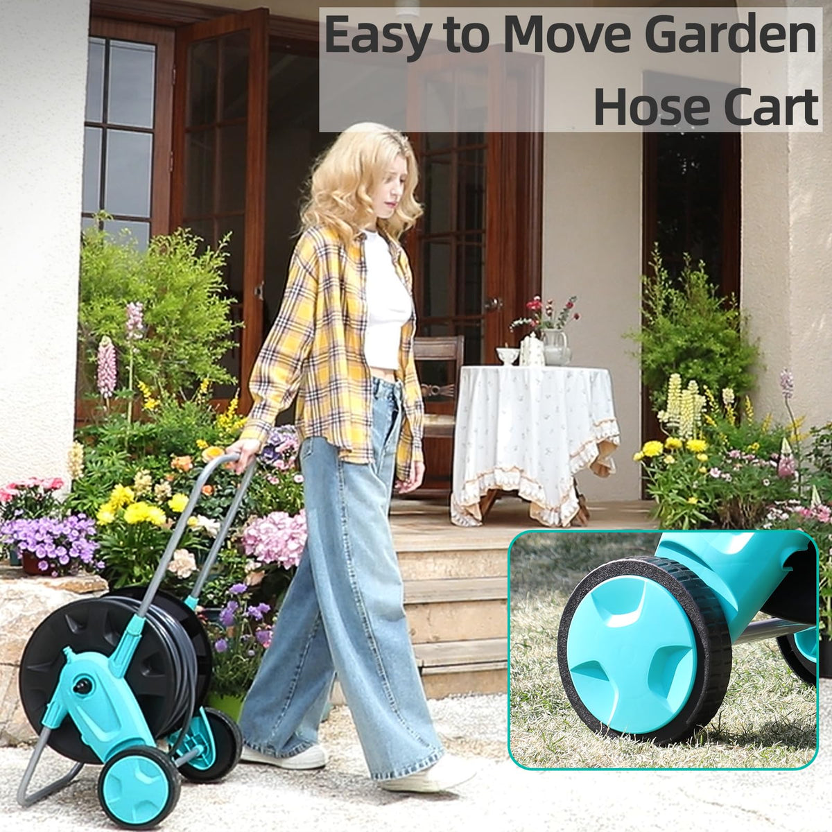 Garden Hose Reel Cart D297107