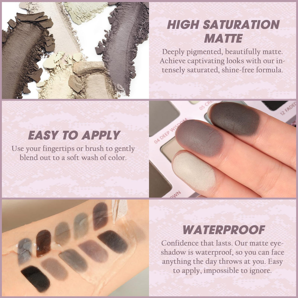 Matte Cool-Toned Eyeshadow Palette D32686