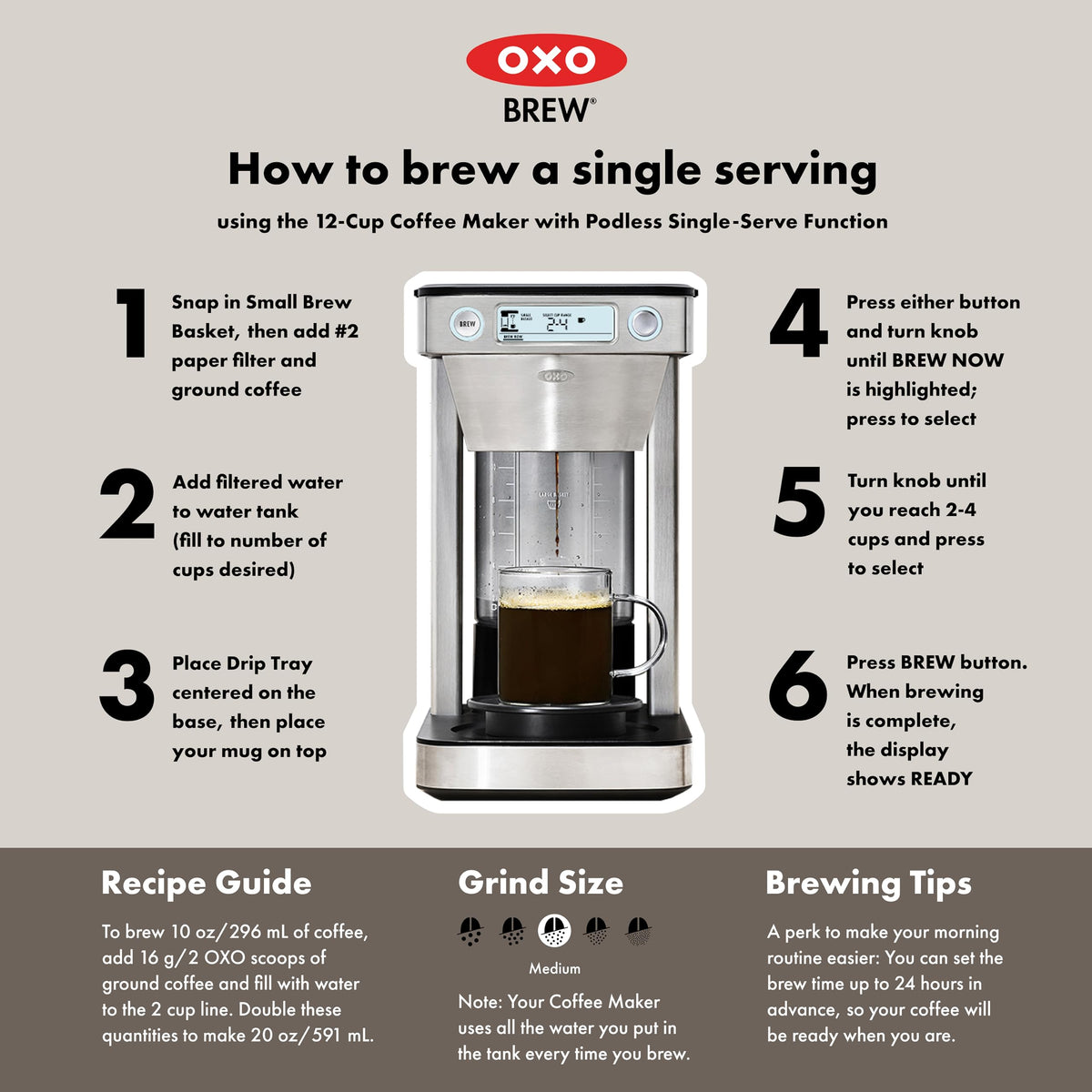 12-Cup Coffee Maker with Single-Serve Function U656069
