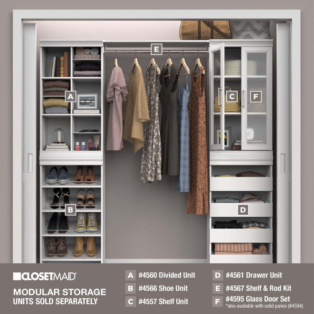 White 4 Drawer Wood Modular Storage Unit W297601