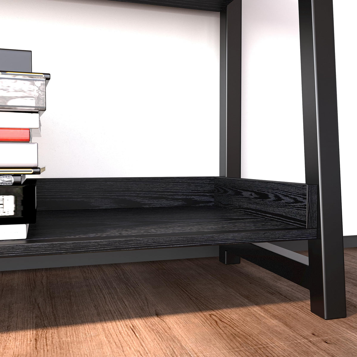 5-Tier Industrial Ladder Shelf Bookcase U680