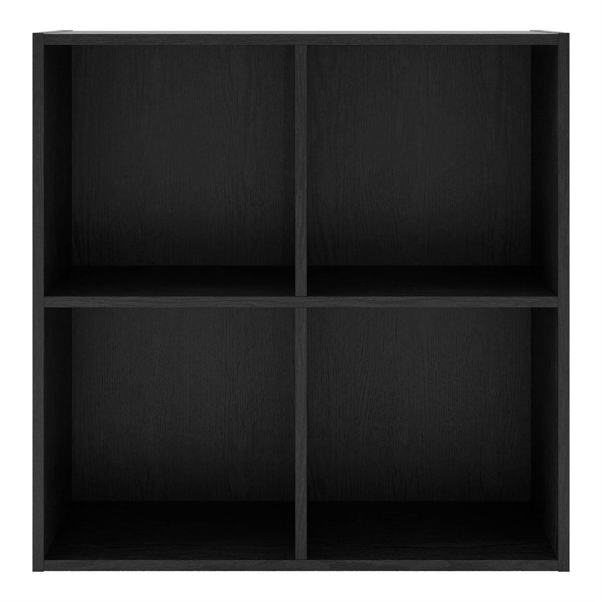 Black 4-Cube Stackable Wood Storage Organizer Shelves P47415