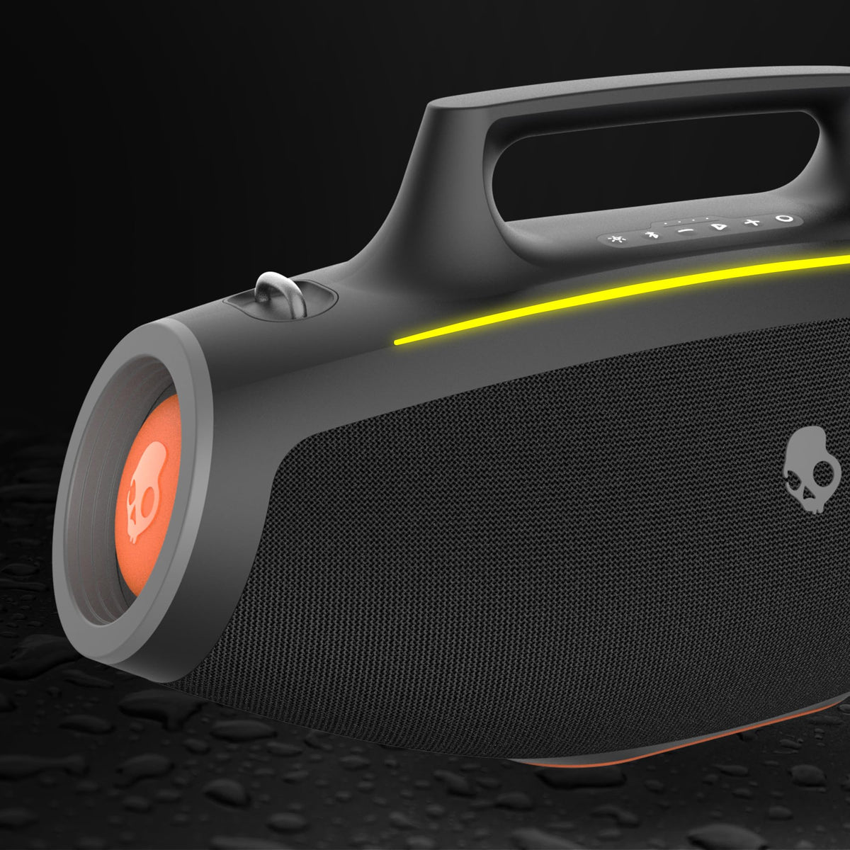 Water-Resistant Wireless Portable Bluetooth Boombox Speaker with LED Lightshow R75292