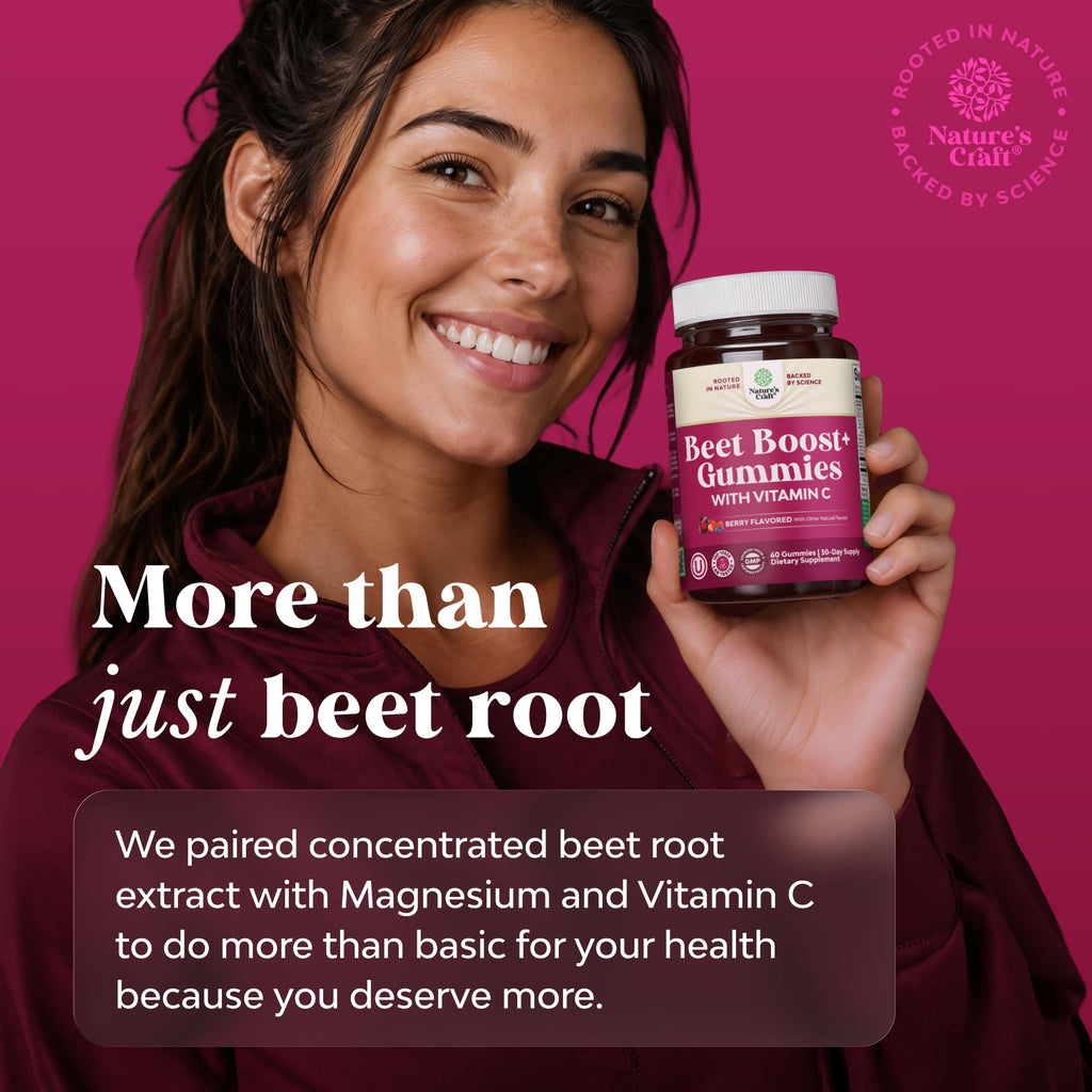 Beet Root Gummies with Vitamin C 60 Ct S340904