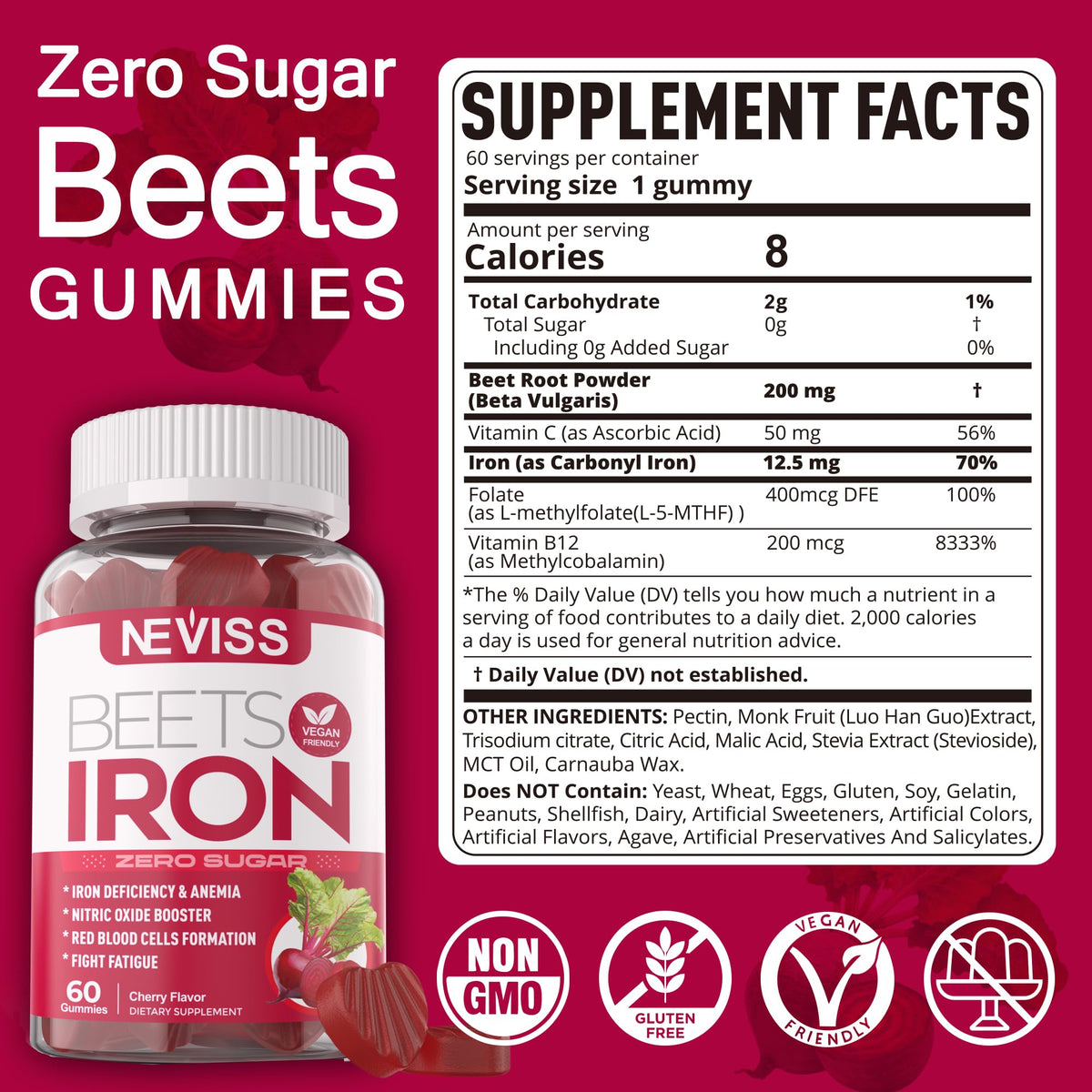Beet Root Gummies with Iron Z815158