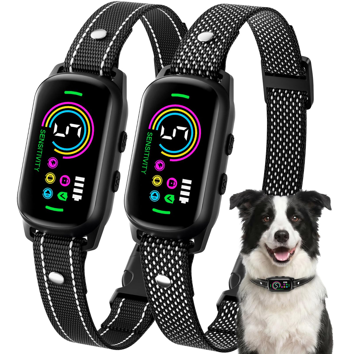 2 Pack Bark Collar with 5 Modes S6927
