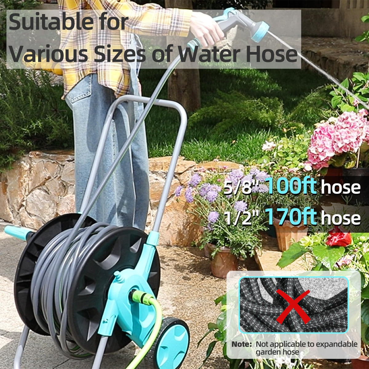 Garden Hose Reel Cart D297107
