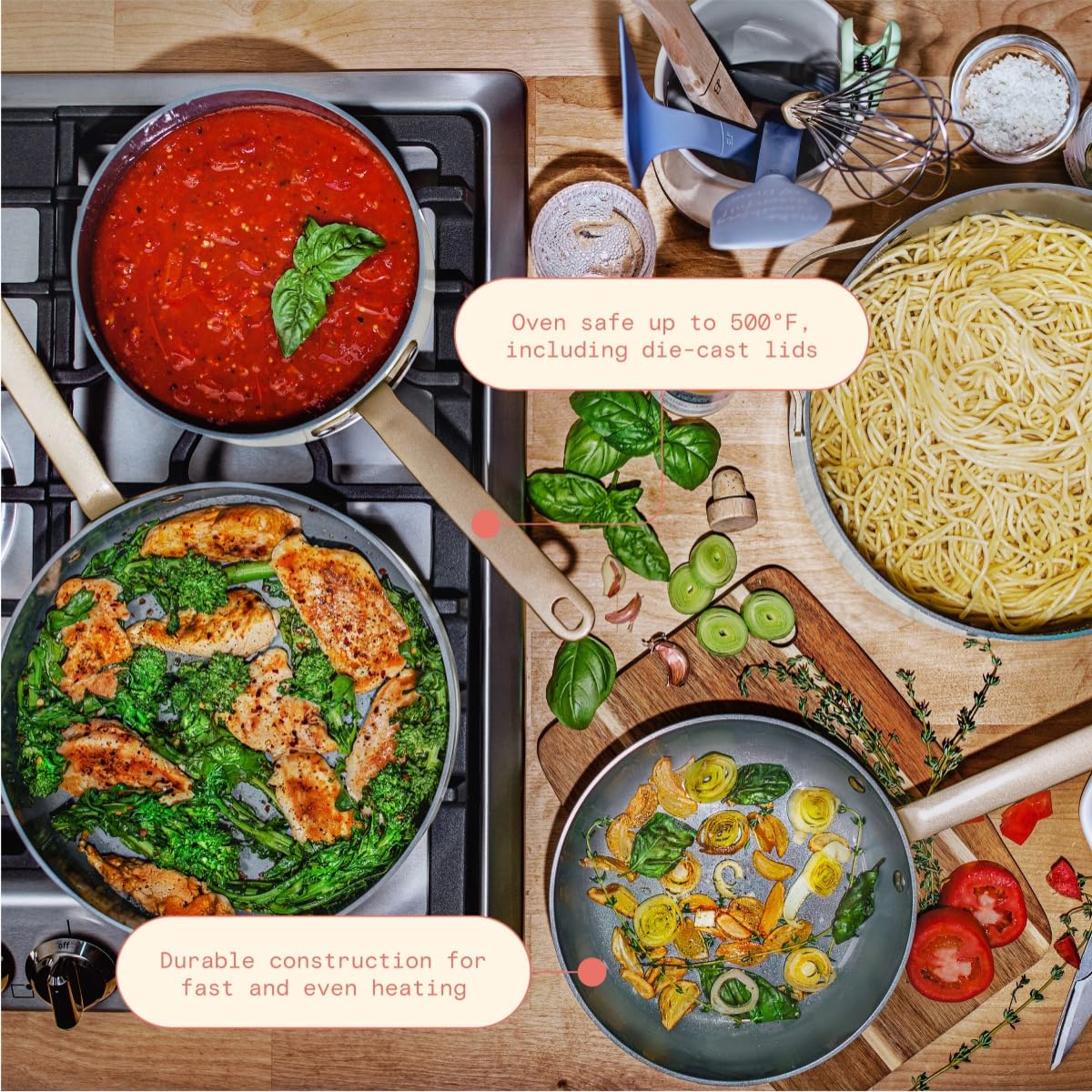 12pc Ceramic Non-Stick Cookware Set P4009