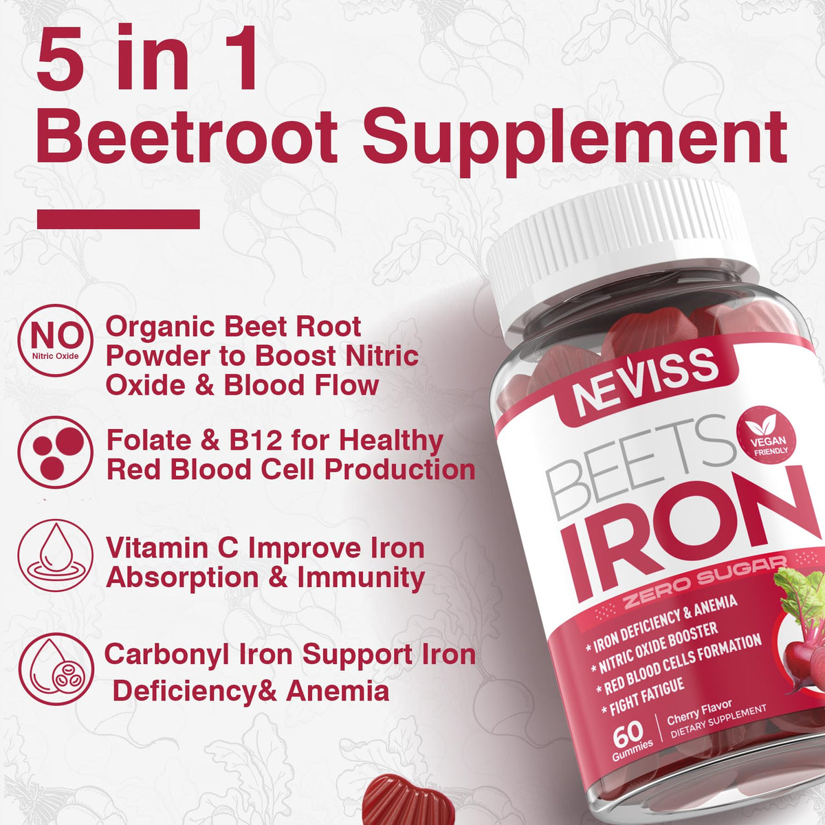 Beet Root Gummies with Iron Z815158