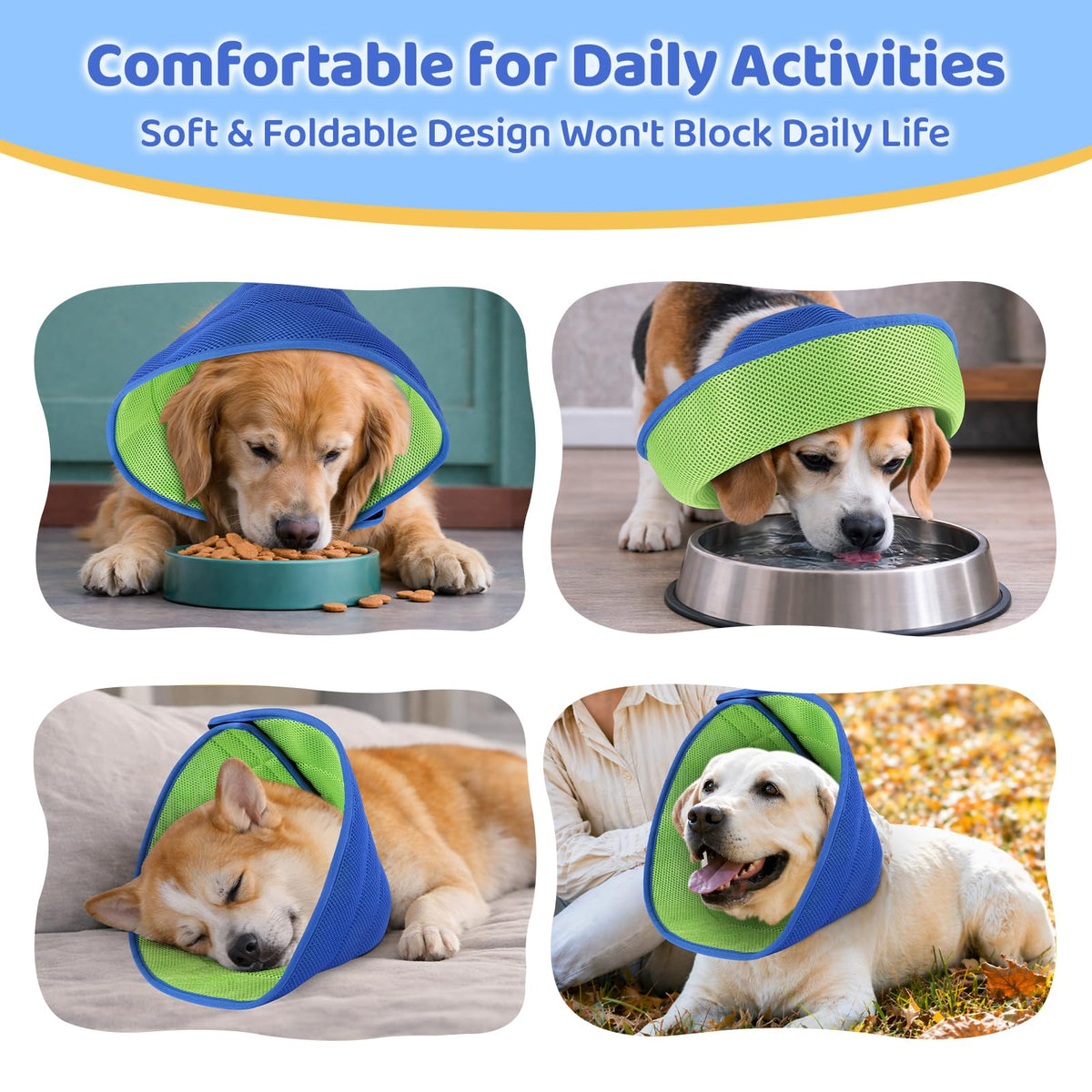 Soft Dog Cone Collar Adjustable Washable R4829