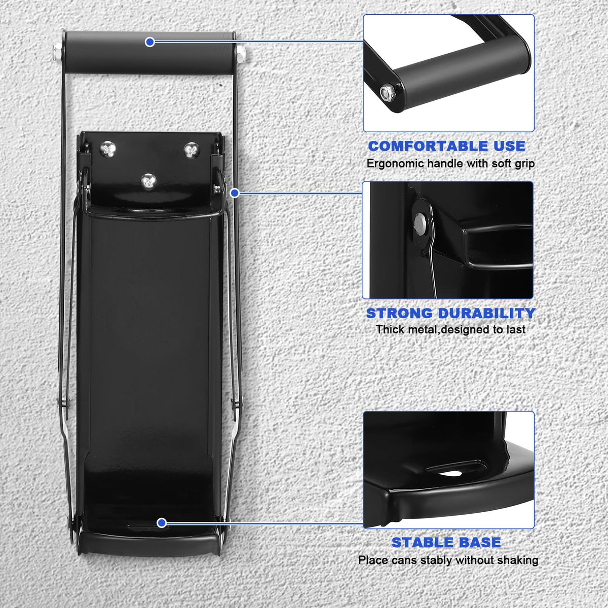 Wall Mounted Stainless Steel Can Crusher with Bottle Opener G3892