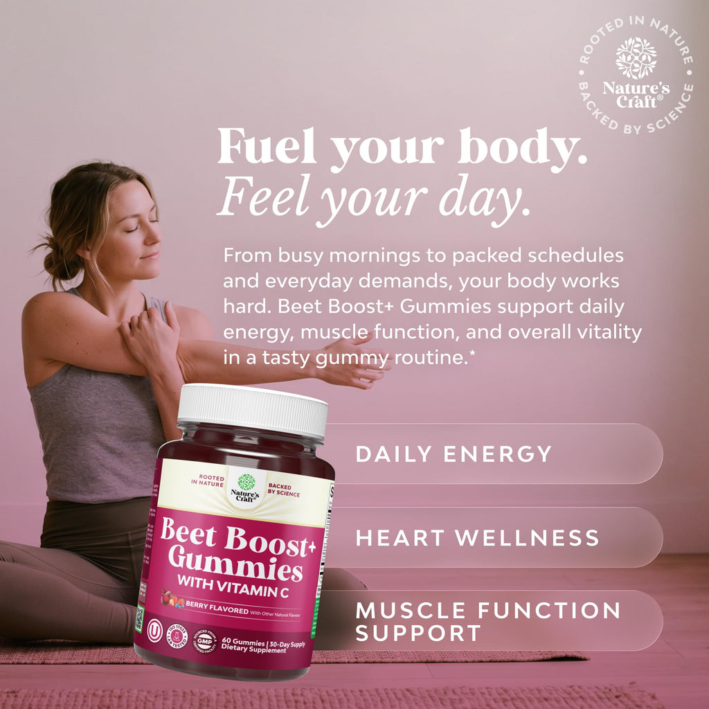 Beet Root Gummies with Vitamin C 60 Ct S340904