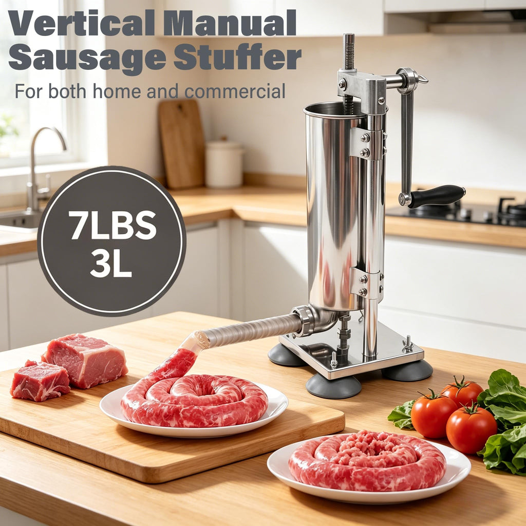 3L Manual Sausage Stuffer Machine 304 Stainless Steel Z765