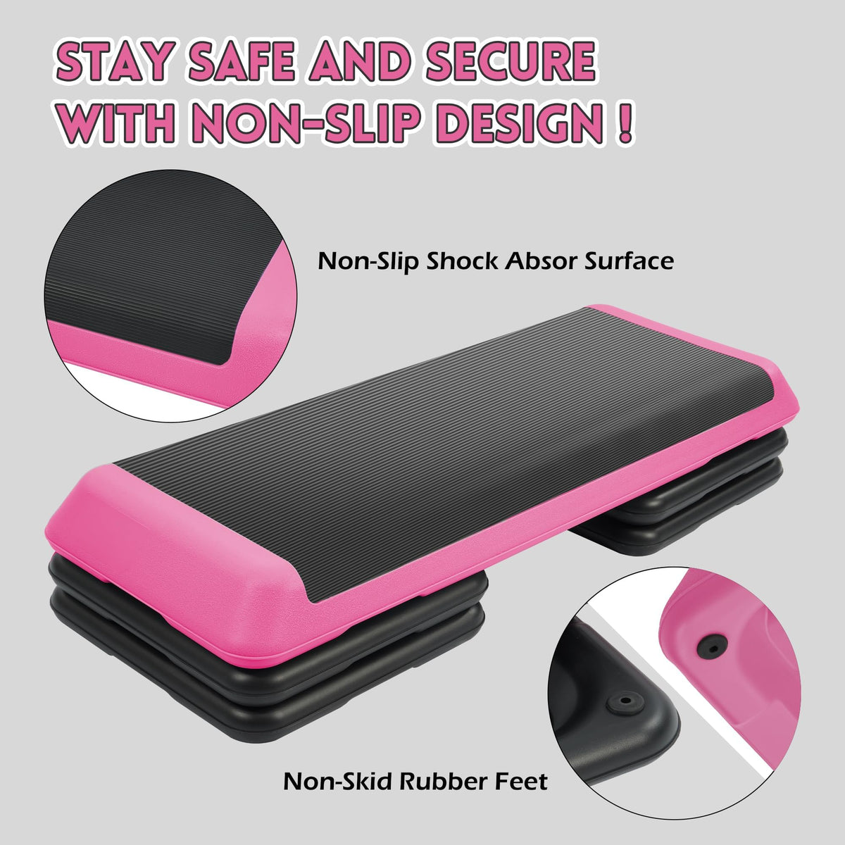 Adjustable Step Aerobic Platform with Risers V582231