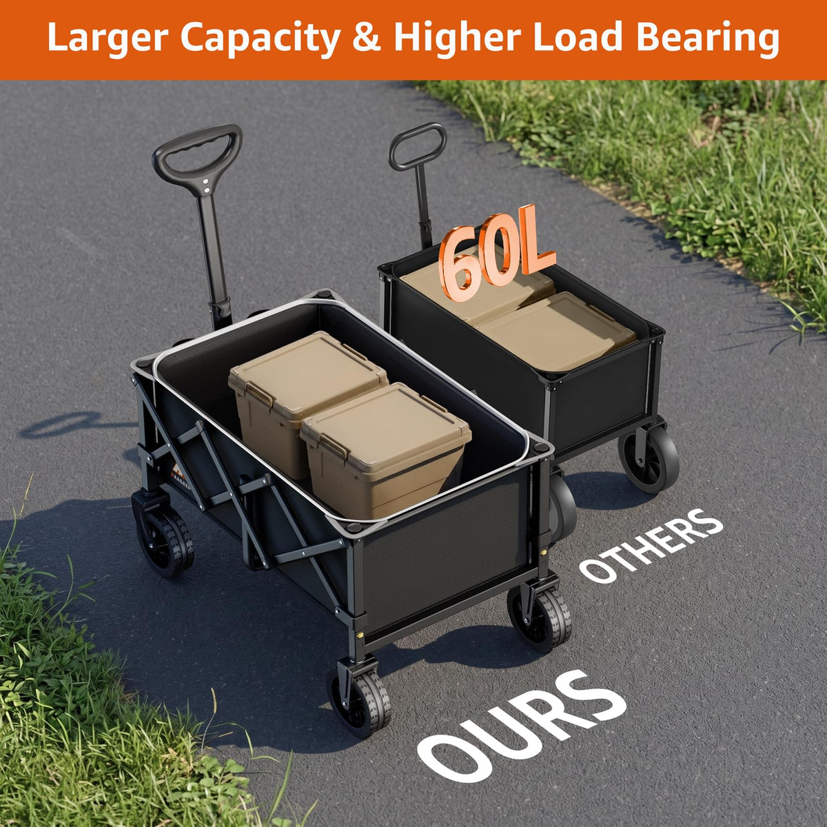 Collapsible Wagon Cart with Wheels I9334