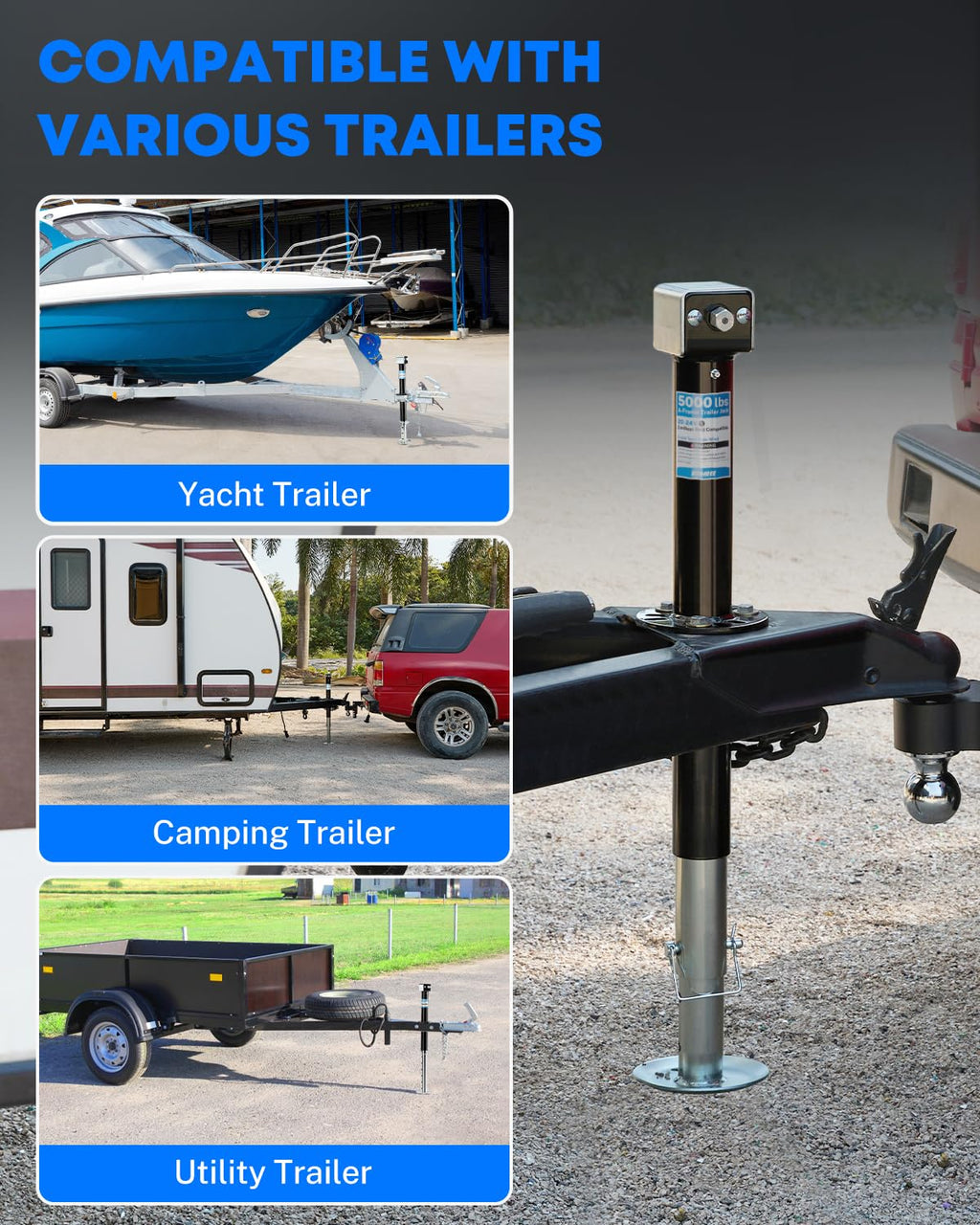 5000 lbs Trailer Jack U910778
