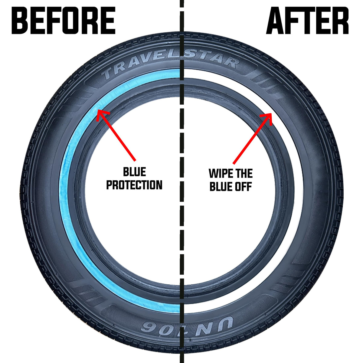 Set of 4 White Wall Radial Tire F99045