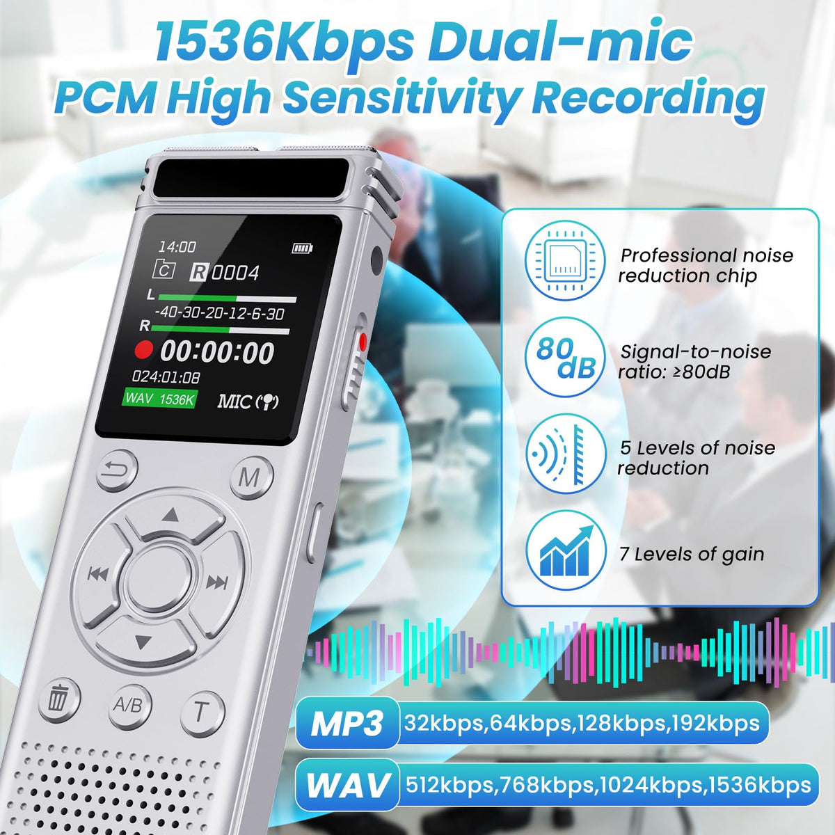 Digital Voice Recorder with Playback X710513