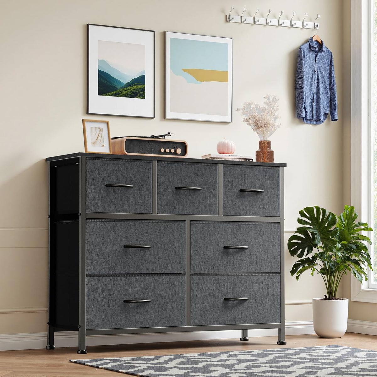 7 Drawer Fabric Dresser F525558