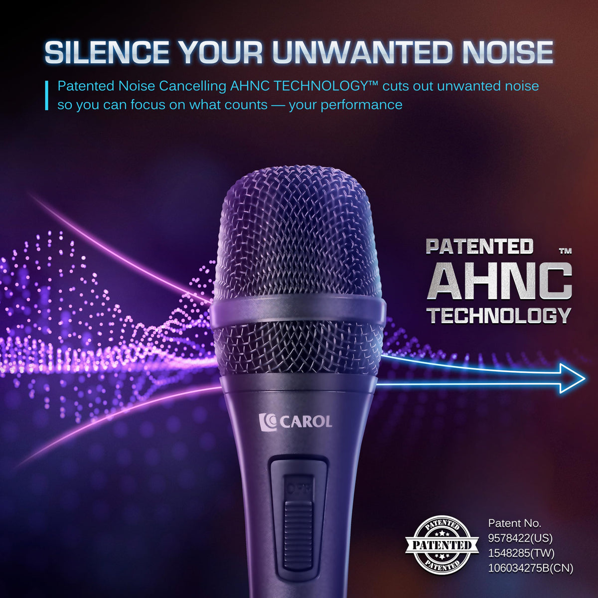 XLR Wired Dynamic Cardioid Vocal Microphone with Switch A8848