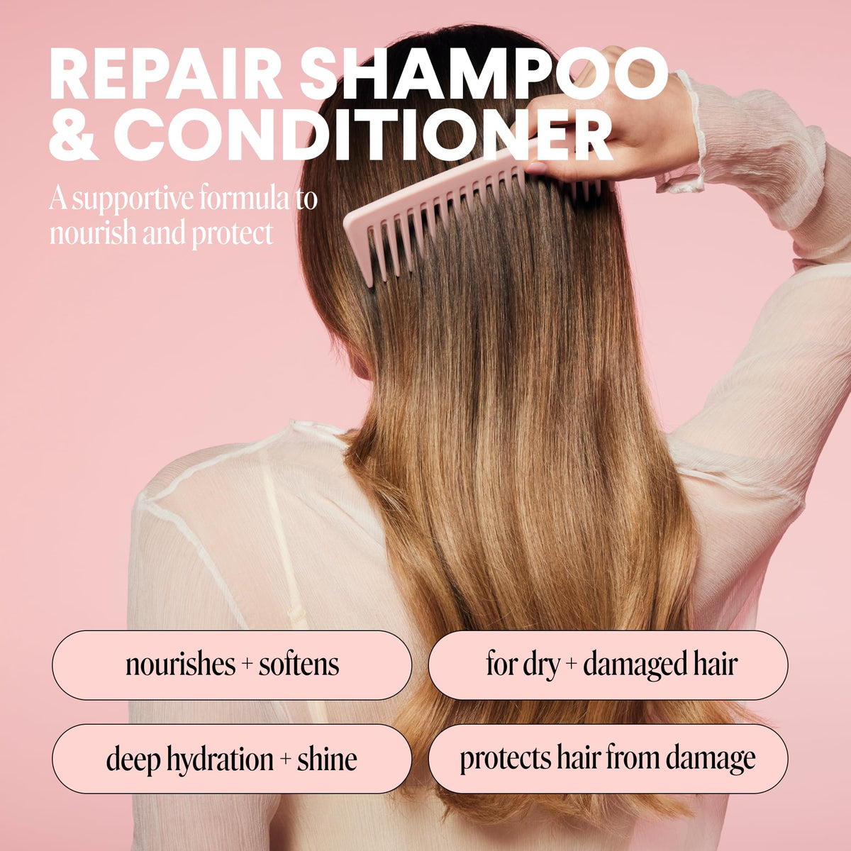 Repair Shampoo and Conditioner Set, Moisture Body Wash, Leave-in Conditioner S996300