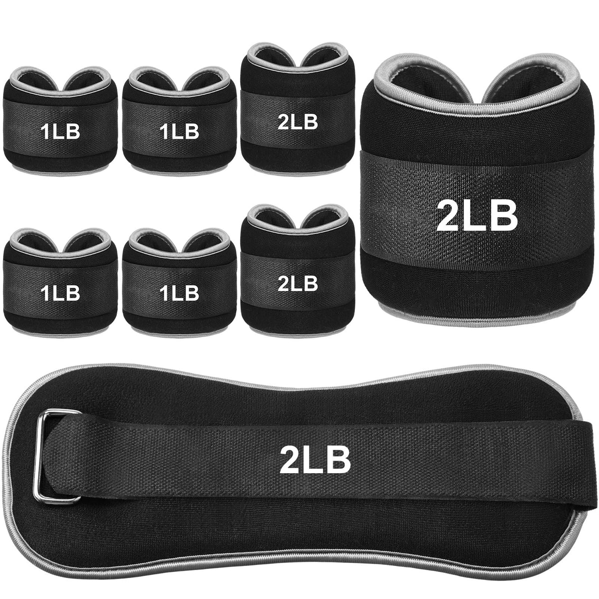 4 Pairs Adjustable Ankle Leg Weights Set T940