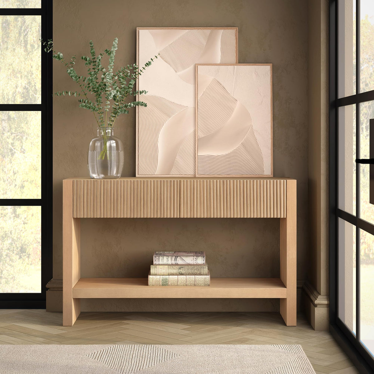 48" Fluted Modern Console Table S290