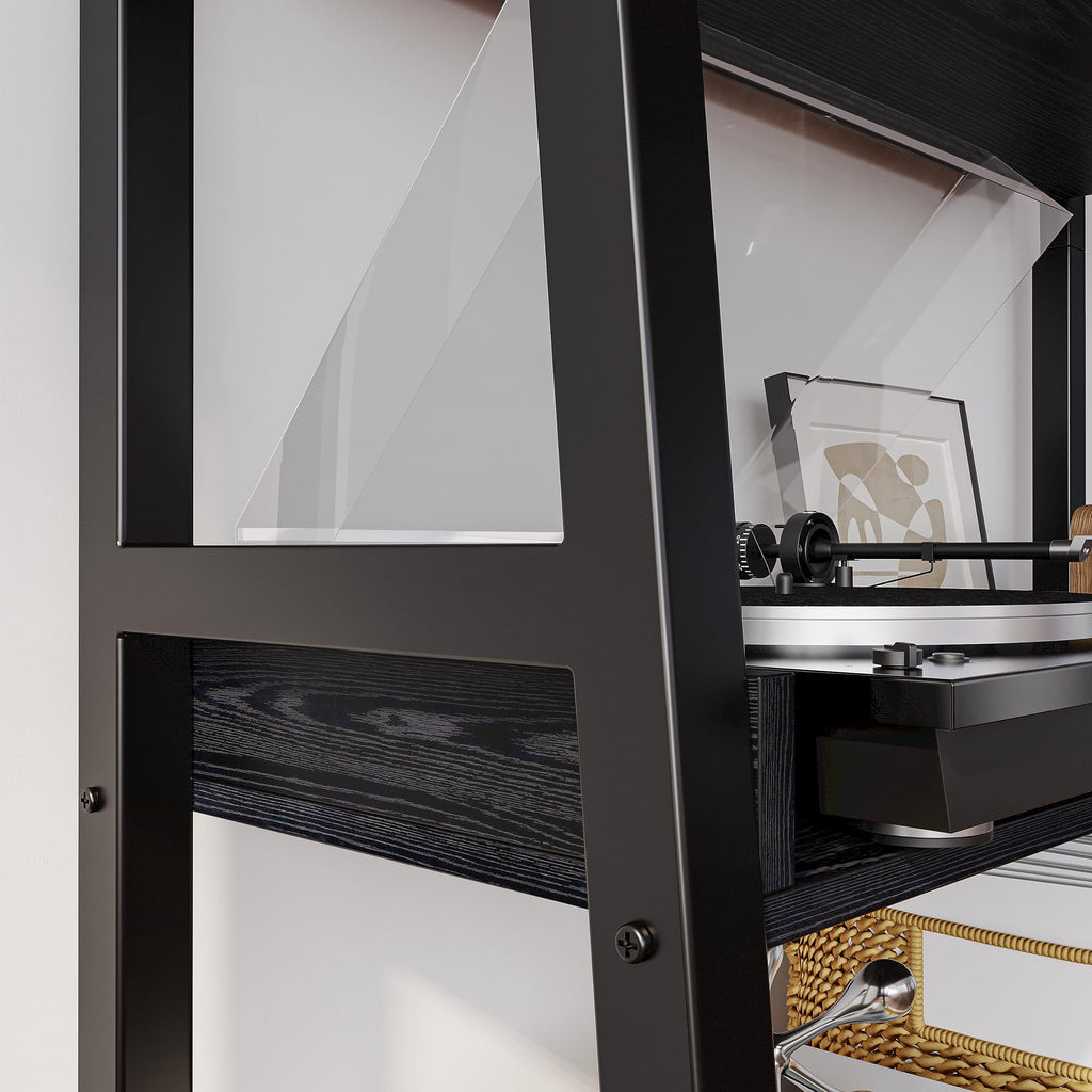5-Tier Industrial Ladder Shelf Bookcase U680