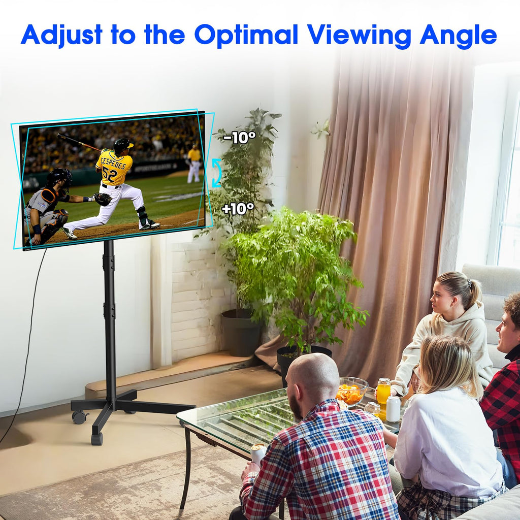 Black Rolling TV Stand for 23-60 Inch TVs F833833