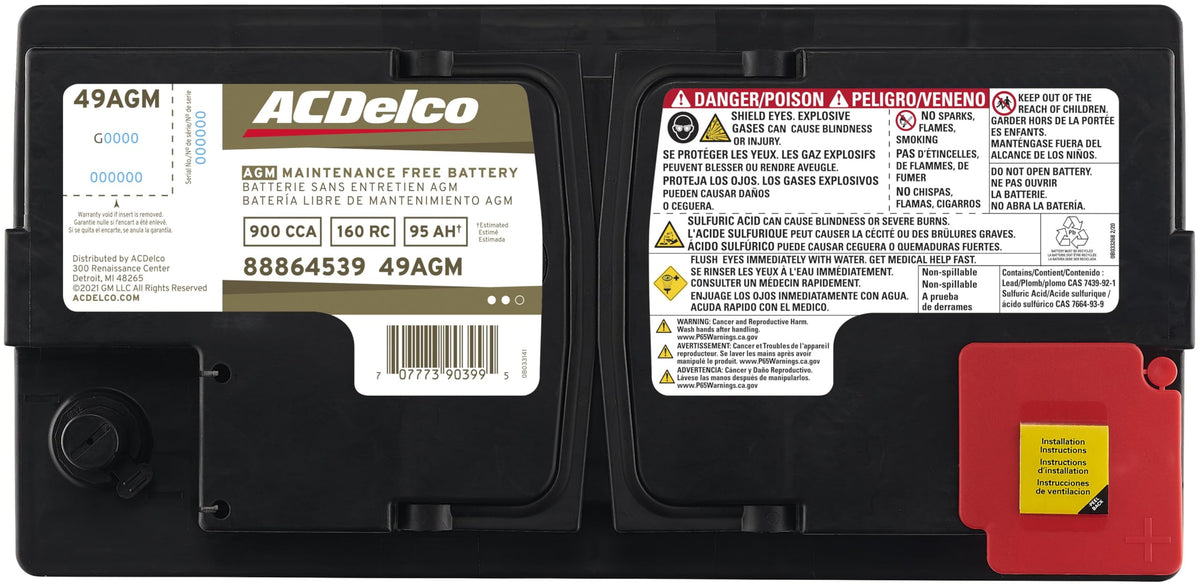 AGM BCI Group 49 Battery Y728