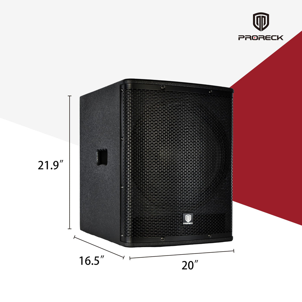 Powered 15 inch PA DJ Subwoofer with Class-D Amplifier, Black V769527