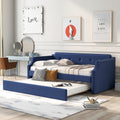 Upholstered Linen Daybed with Trundle T68465