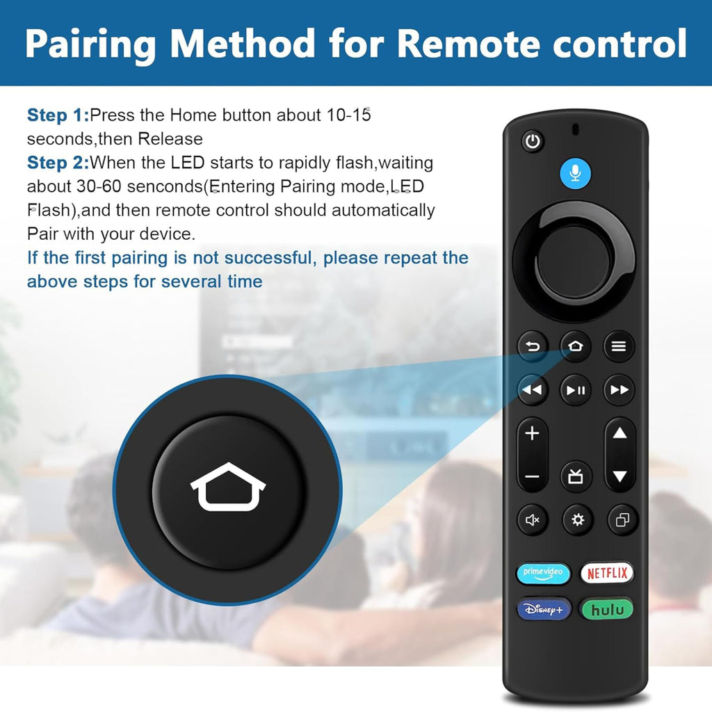 Voice Remote Control for Fire Stick and Cube Smart TVs with 4 App Shortcuts D577972