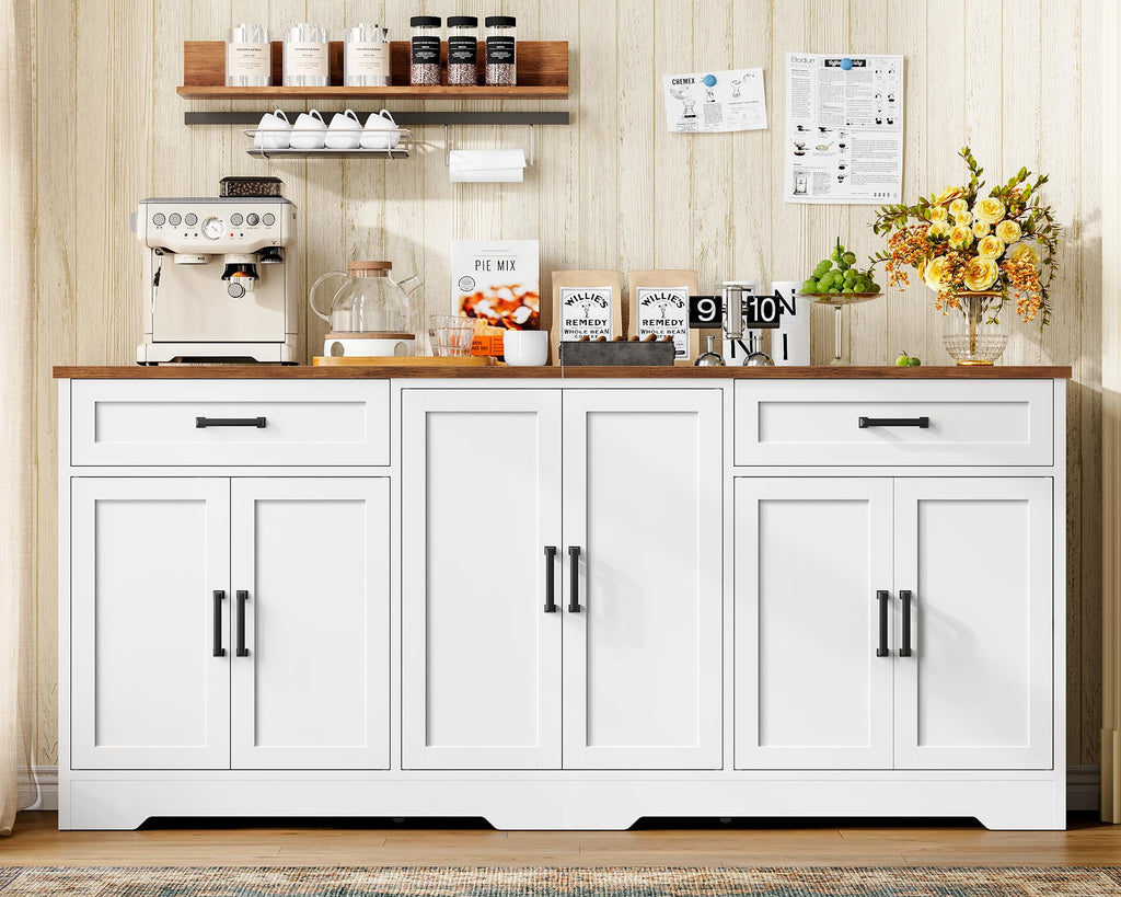 White Buffet Cabinet with Storage S678921