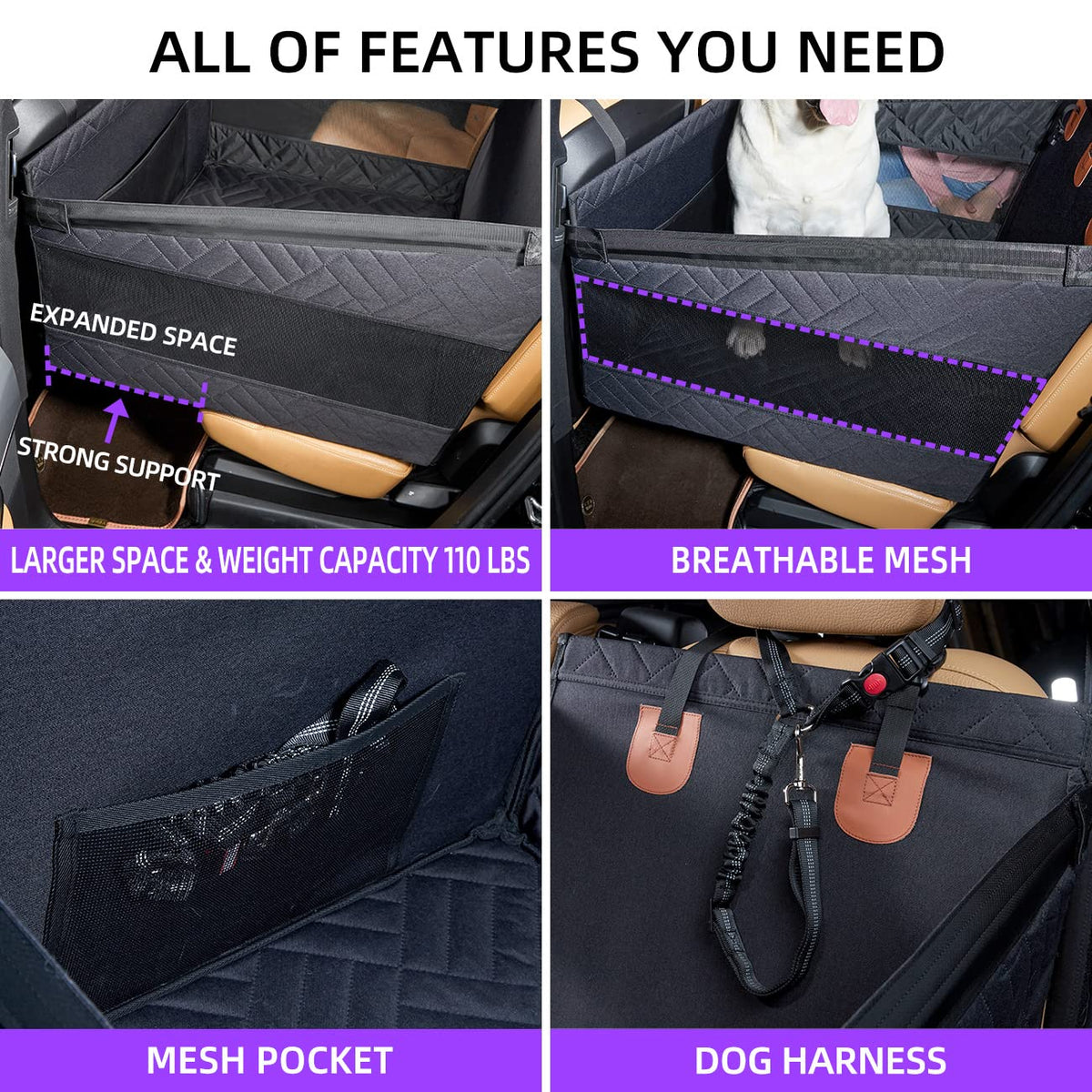 Large Dog Car Seat Back Seat Extender M740789