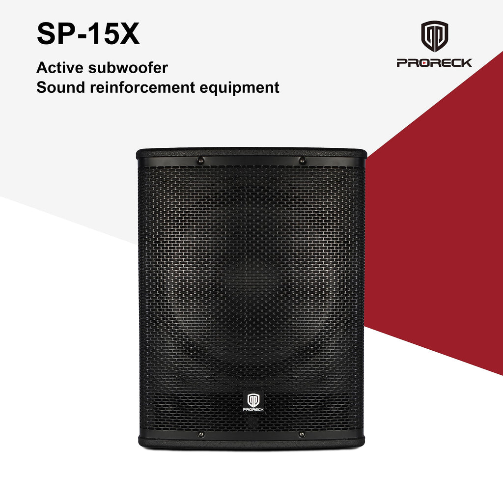 Powered 15 inch PA DJ Subwoofer with Class-D Amplifier, Black V769527
