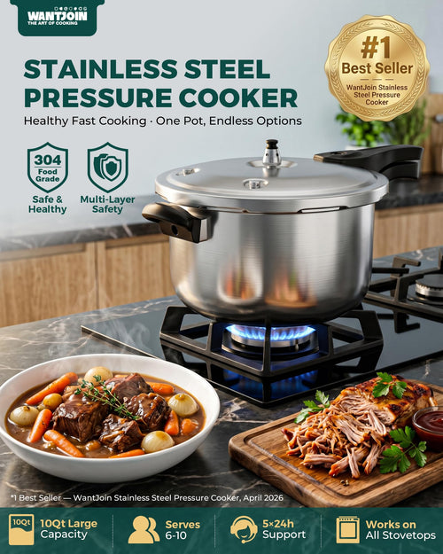 10 Quart Stainless Steel Pressure Cooker F398