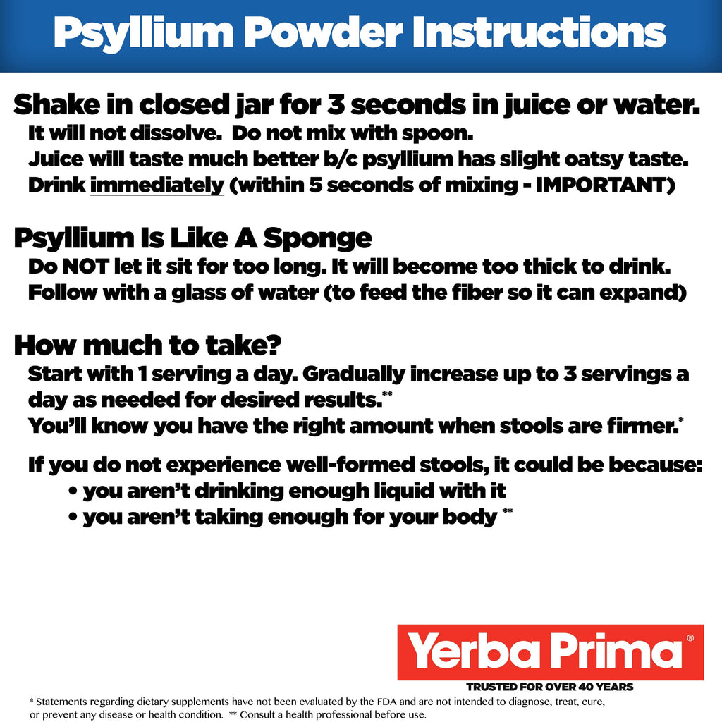 24 oz Unflavored Psyllium Husk Powder Fiber Supplement O364456