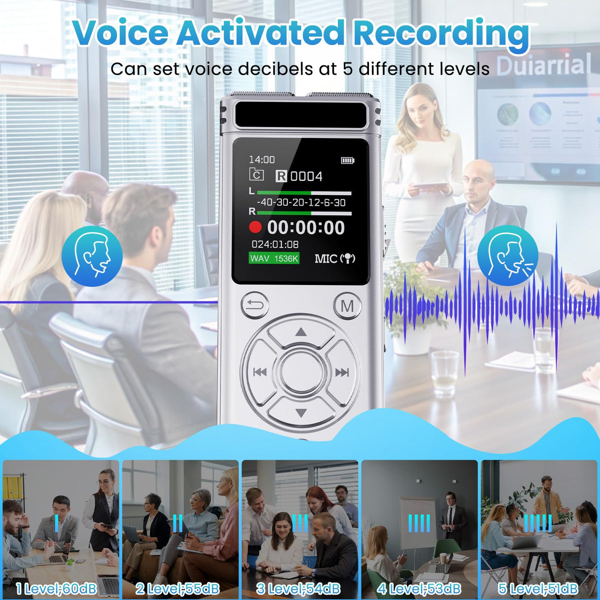 Digital Voice Recorder with Playback X710513