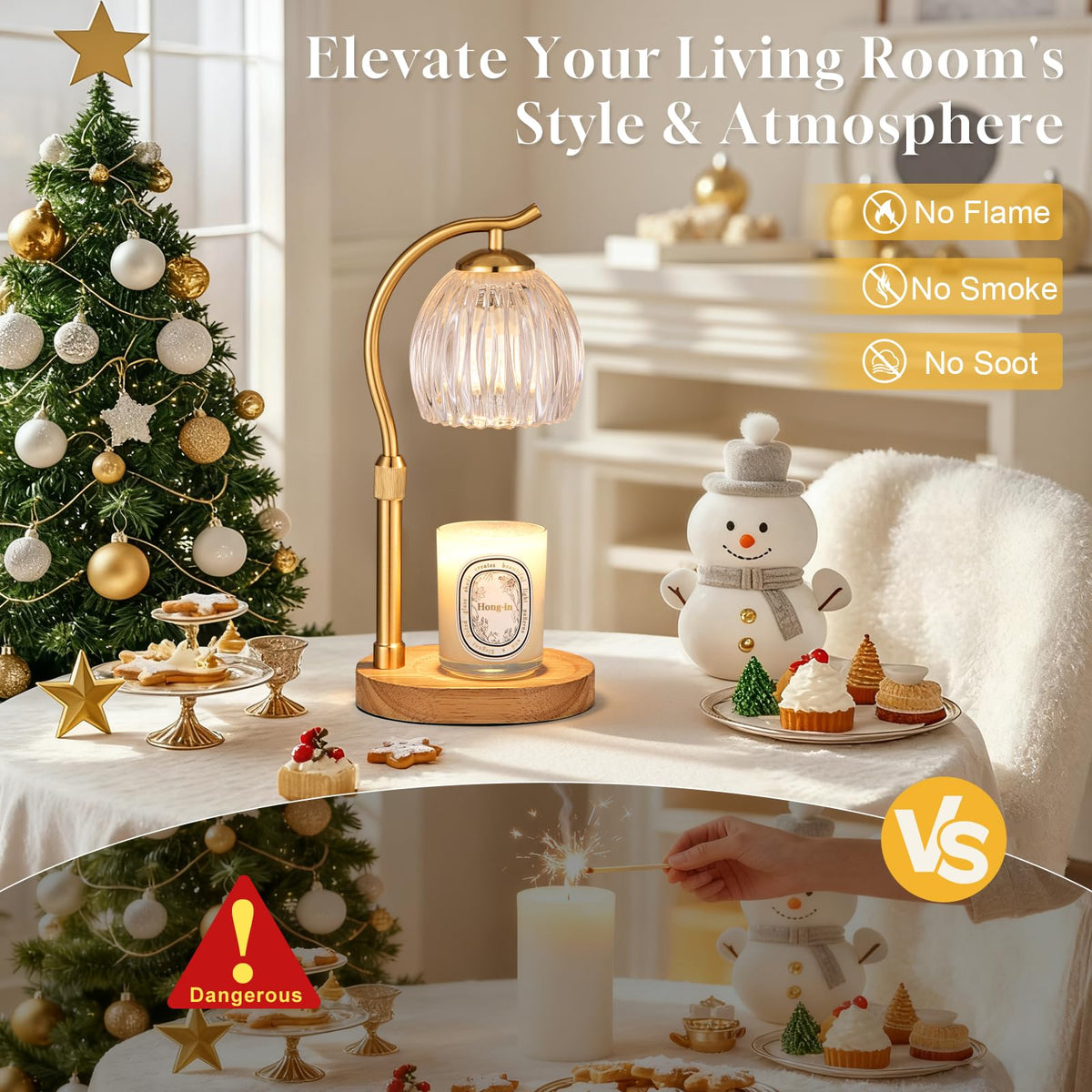 Candle Warmer Lamp with 2 Bulbs U783