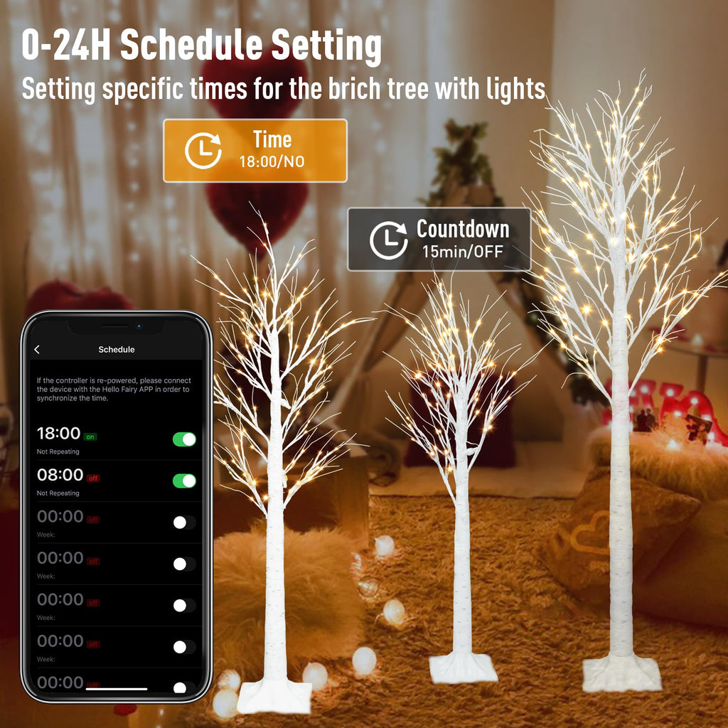 Lighted Birch Trees 4FT 5FT 6FT K801