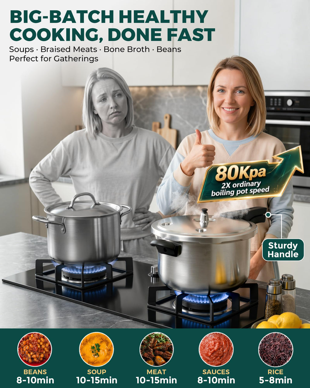 10 Quart Stainless Steel Pressure Cooker F398