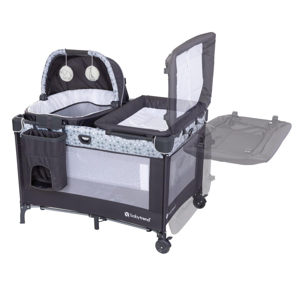 Nursery Den Playard with Rocking Cradle, Snooze Pod, Flip Over Changer J9486