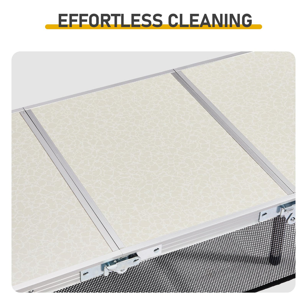 3ft Adjustable Height Aluminum Folding Camping Table F61377