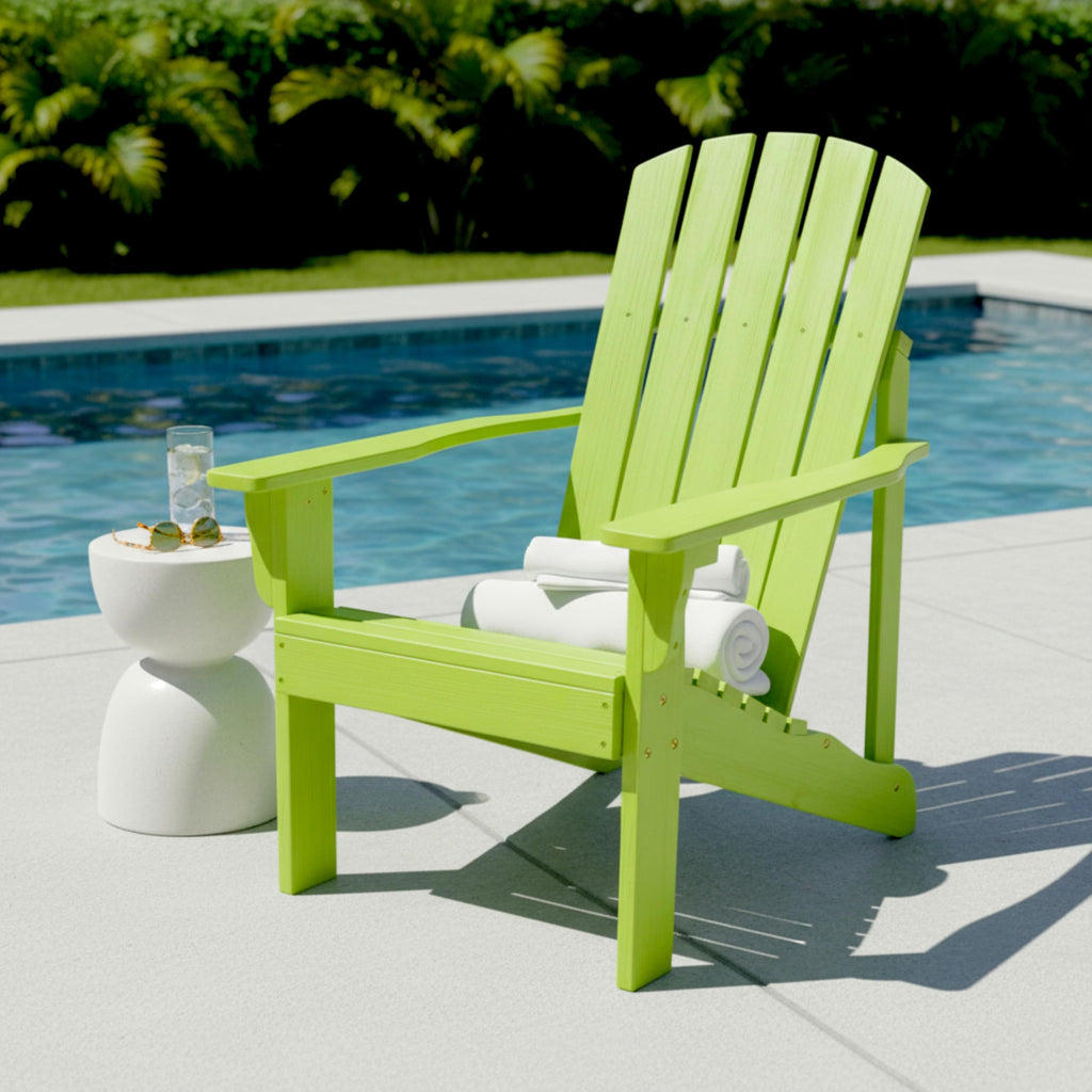 Lime Green Wooden Adirondack Chair E35778