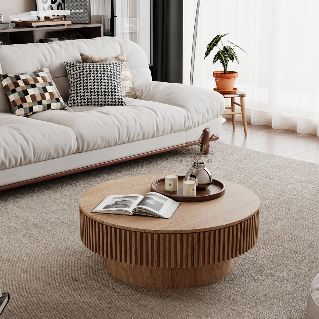 31.5'' Round Coffee Table with Storage Q15105