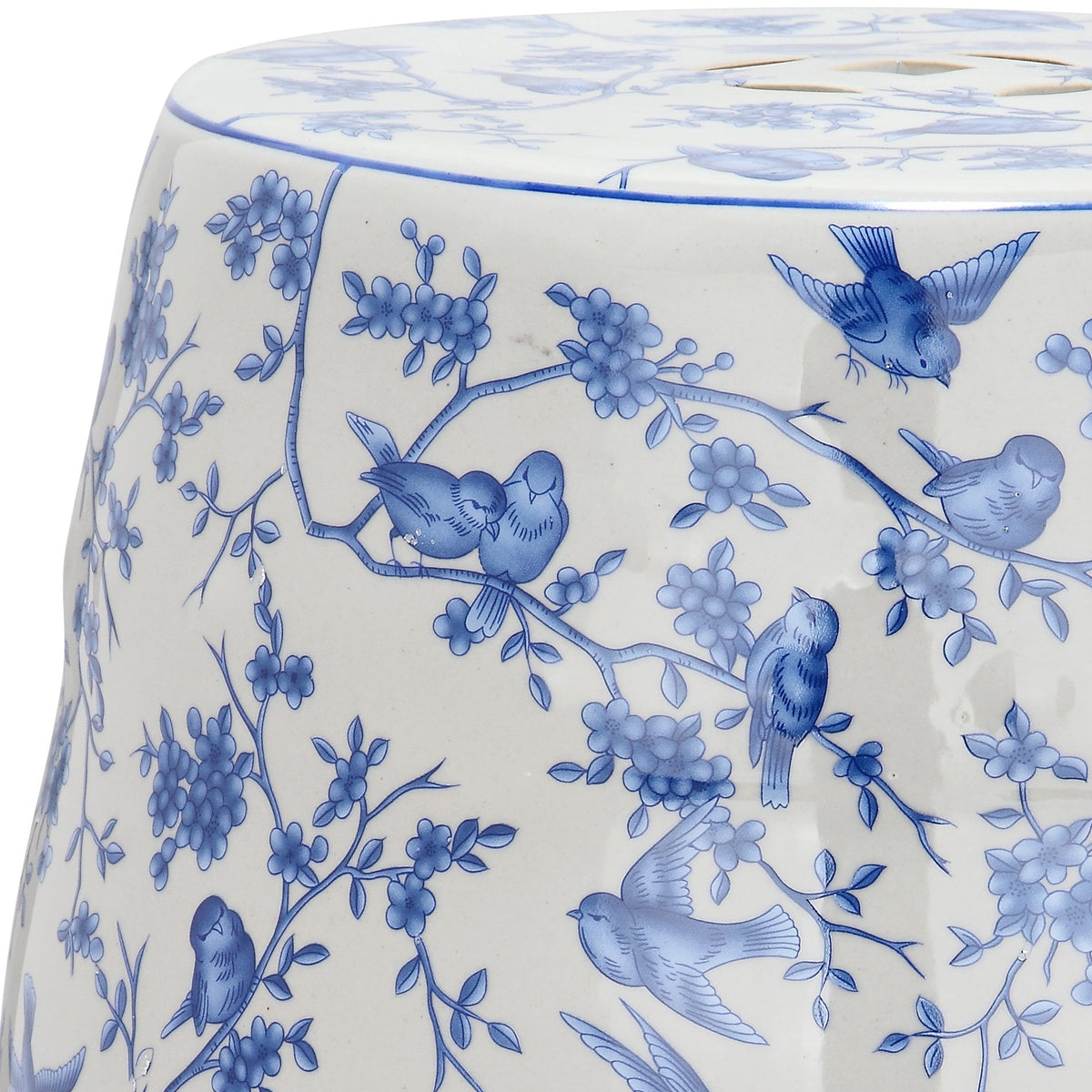 Blue Ceramic Garden Stool I9397
